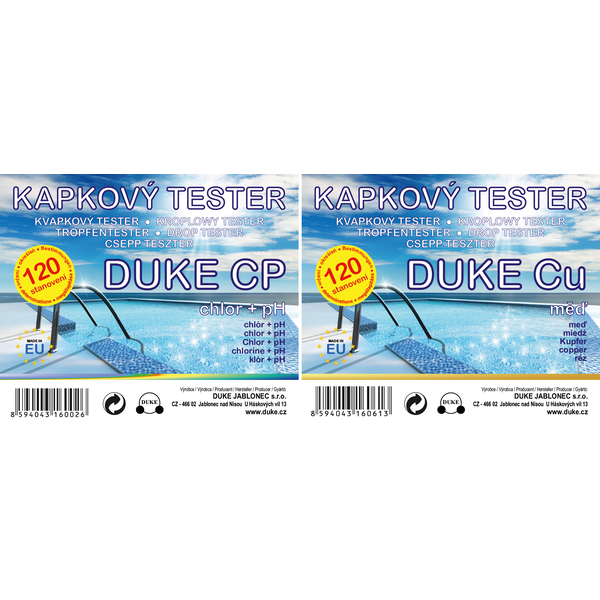 Sada kvapkových testerov DUKE CP a Cu