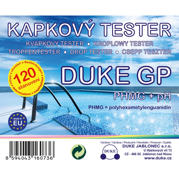 Kvapkový tester DUKE GP na PHMG a pH