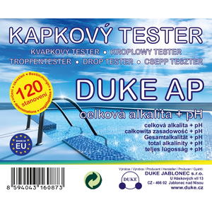 Kvapkový tester DUKE AP na alkalitu a pH