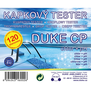 Kvapkový tester DUKE CP na chlór a pH