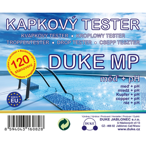 Kvapkový tester DUKE MP na meď a pH
